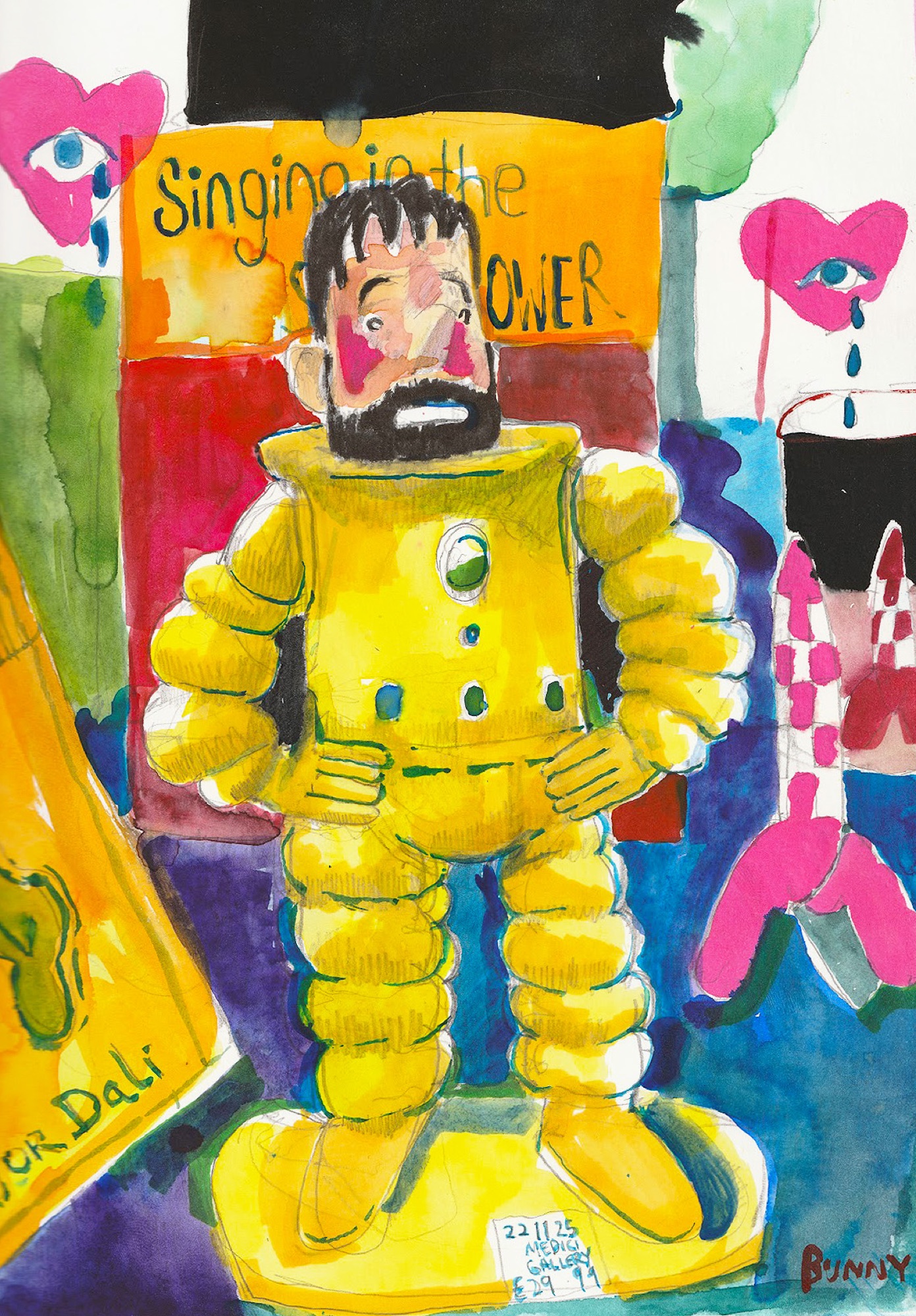 Colorful illustrated character poster